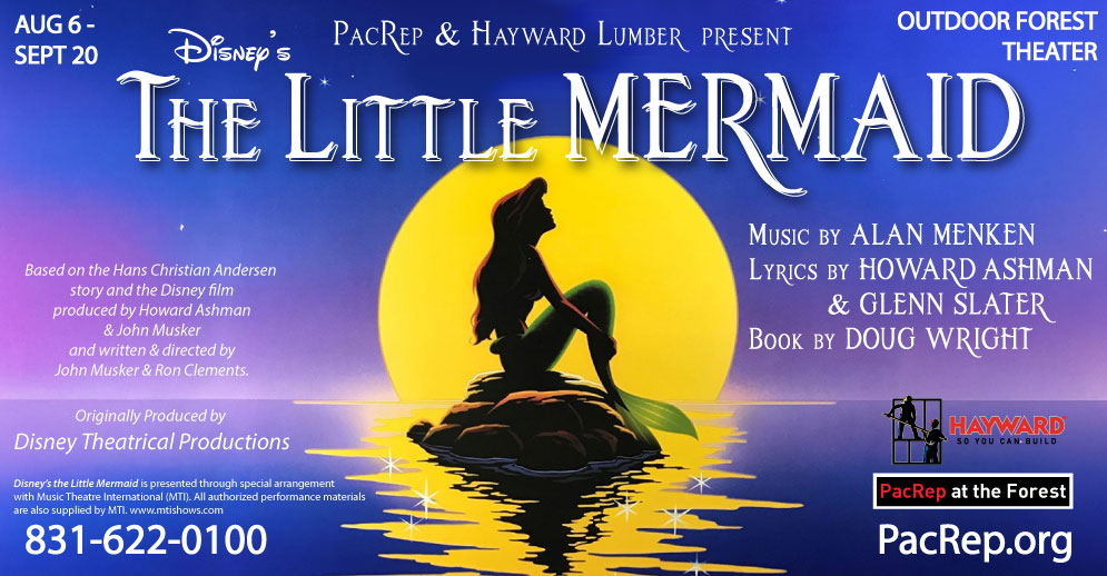 Disney's The Little Mermaid key art: Aug 6 – Sep 20, 2026, Outdoor Forest Theater